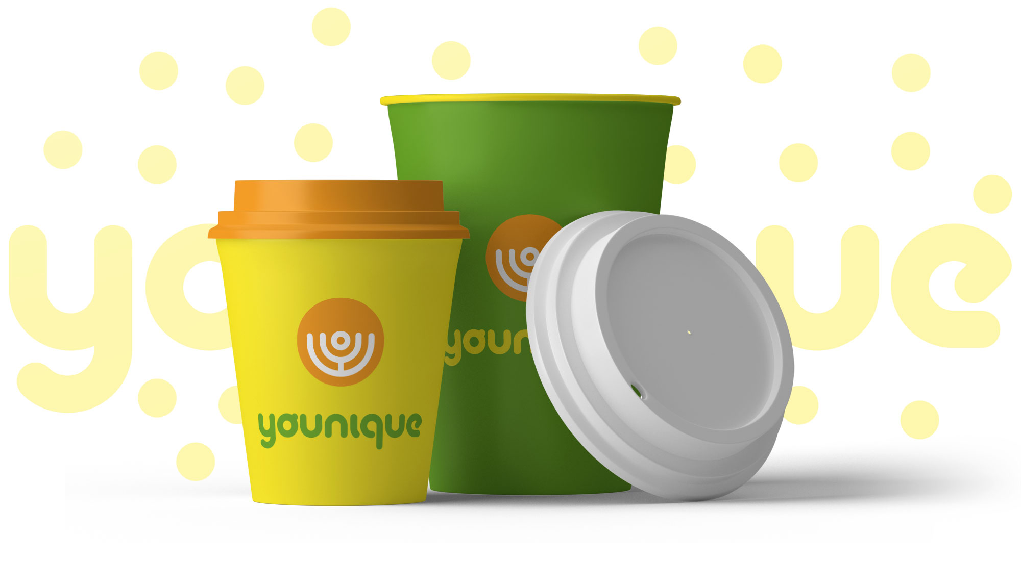 Paper cups in different colours